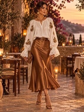 Dreamy Nili Lotan gold embroidered white blouse, pristine! If you know, you know